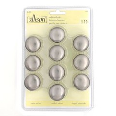 10 Pack Amerock Allison Satin Nickel 1 1/4″ Round Cabinet Knob Pull AL-285