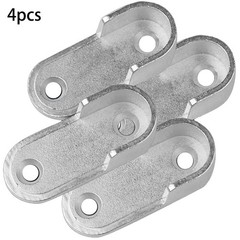 4 X Rail Hanger Standard Tube Support Wardrobe Rod Socket Fitting Round Bracket