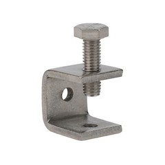 C-clamp Jaw U-shaped Clip Silver Stainless Steel Table Bracket With Screw