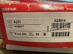 Lot of 21 Valli & Valli A231 224mm Designer Cabinet Pull MADE IN ITALY Satin Nic