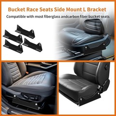 Universal Bucket Seat Mounting Bracket Kit (4-Pack) – Heavy Duty L-Shape Side Mo