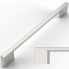 Amerdeco 10 Pack Brushed Satin Nickel Cabinet Pulls 6.25 Inch(160MM) Hole Center