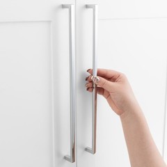 ASKANO 5-Pack 12.6″ Chrome Square Bar Cabinet Handles Polished Drawer Pulls
