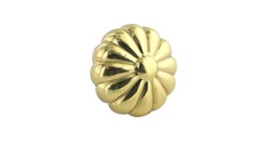 1-1/4 Inches Diameter Designer’s Edge Round Floral Cabinet Knob Polished Brass –