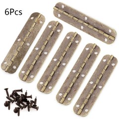 6Pc Ellipse Furniture Hinge Cabinet Jewelry Chest Gift Wine Box Door Hinge Decor