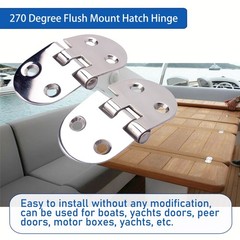 10X Stainless Steel Butterfly Hinges 180 degree Folding Hinges 3 *1.5 inch