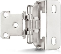 4 Pack (2 Pair) Satin Brushed Nickel Cabinet Hinges for Kitchen Cabinet Door..