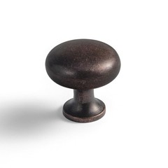 6 PCS Antique Oil Rubbed Bronze Zinc Alloy Cabinet Knob Single Hole Center