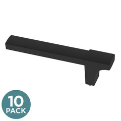 (10-Pack) Modern Track 3-23/32 In. (94 Mm) Modern Matte Black T-Shaped Bar Cabin