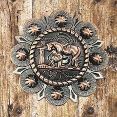 Western Cowboy At The Cross Cabinet Hardware Knob Drawer Pulls CP291-B-AC-K