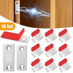 10Set Ultrathin Invisible Punch-free Magnetic Door Cabinet Latch Closer Stoppers