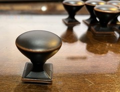 9 Liberty Garrett 1-1/4″ Oil Rubbed Bronze Cabinet Knobs w/ Copper Highlights