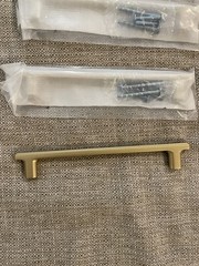 Amerdeco Brushed Gold Cabinet Drawer Pulls 6.3” Hole Center 10 Pack *Read Descri