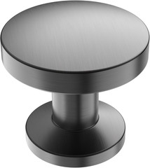 Alzassbg Brushed Black Nickel Round Cabinet Knobs 6 Pack, AL6044BBN | 1.1 Inch(3