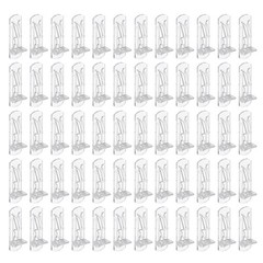 60Pcs Locking Shelf Support Pegs 5/8″ Plastic Cabinet Shelf Pins 7.9mm Dia