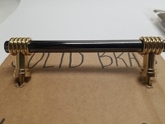 Belwith P9803 Keeler Milan Polished Brass Black Nickel Drawer Pull Handle 5pk