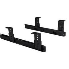 A Pair Of Heavy Duty Black Steel 14″ Variable Height Ball Bearing Keyboard Slide