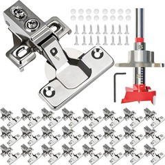BESTEEL 24 Pack 1/2 inch Overlay Soft Close Cabinet Door Hinges for Kitchen Cabi