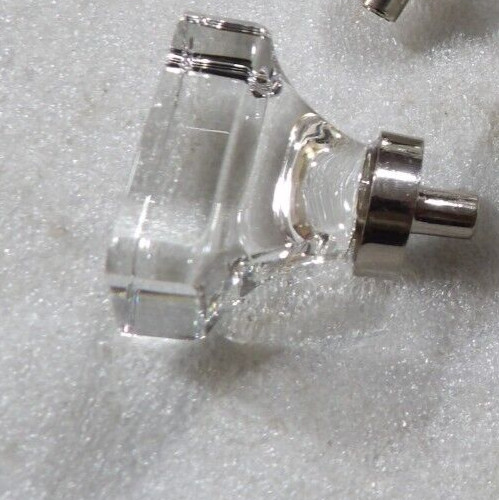 Amerock BP36653CPN 1-3/8 inch (35 mm) Length – Clear / Polished Nickel