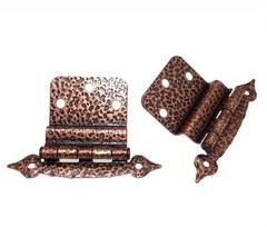 NOS Lot 4 Amerock BP-1638-AC Antique Copper Hammered Cabinet Hinges Sealed