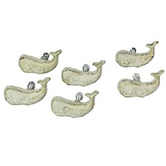 Zeckos Rustic White Cast Iron Whale 1.25 x 2.25 x 1 x Inch, – 6 –