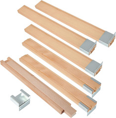 6PCS Wood Drawer Slides 16 Inches Wooden Drawer Slides Bottom Mount Classic Cent