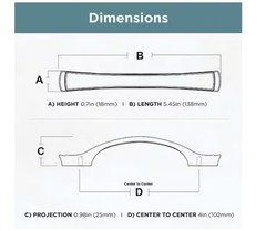 Liberty P25965C-VBC Bronze w/ Copper 4″ Step Edge Drawer Cabinet Pull