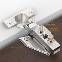 9/16″, 1/2″, 5/8″, 3/4″ Overlay Soft Close Concealed Hinge for Face Frame Doo…
