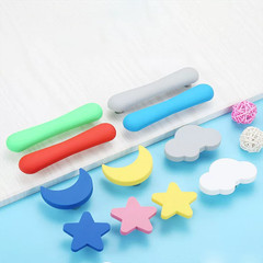 Cute Colorful Cabinet Plastic Soft Rubber Handle Drawer Kitchen Kids Knobs Pulls