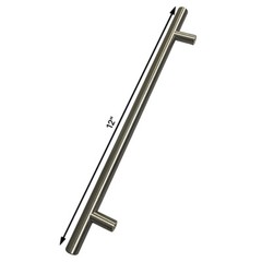 GlideRite 12in.Thick Solid Long Stainless Steel Finish Cabinet Pulls(10 Pack)