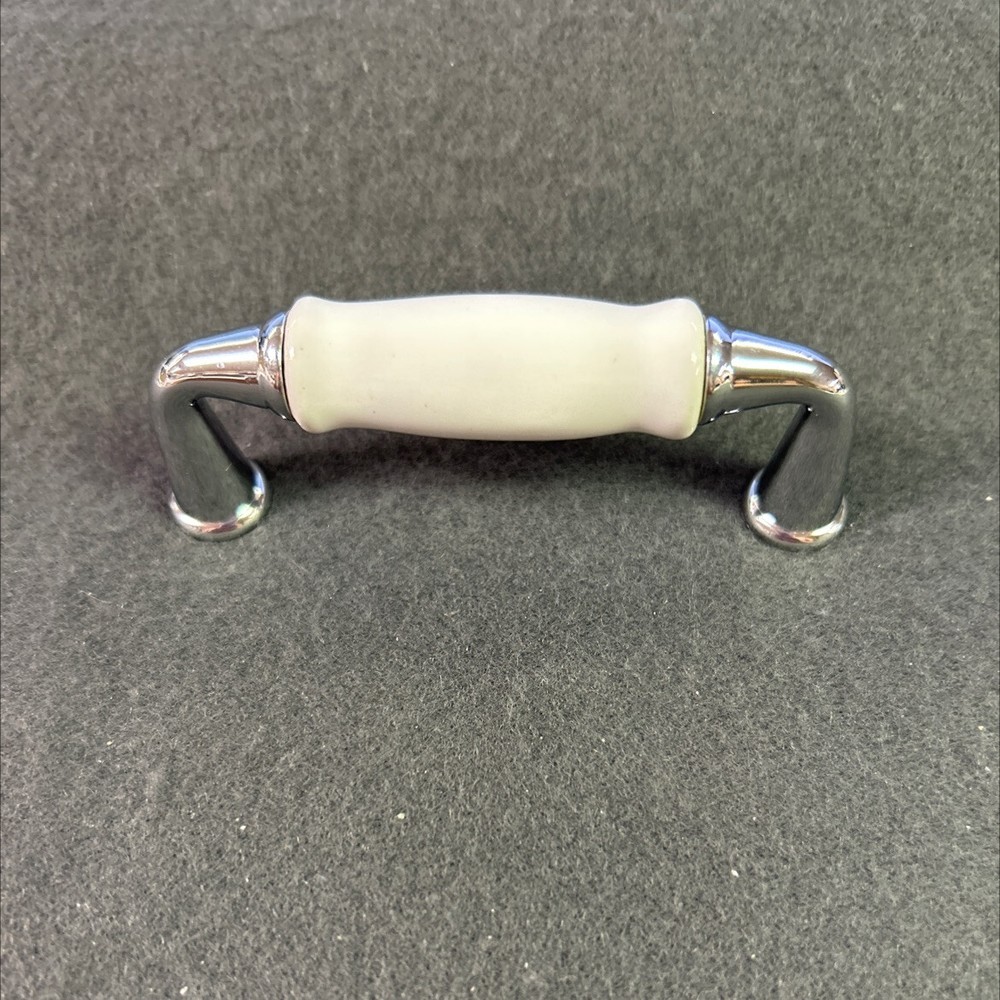 (12 Pack) 3″ Flare Foot Pull Chrome with White Ceramic Insert