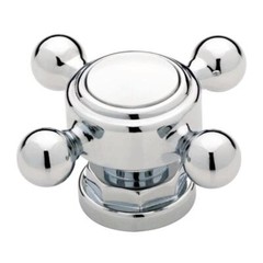 Liberty P33352C-CHW 2″ Chrome & White Vintage Faucet Style Cabinet Drawer Knob