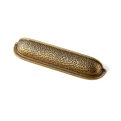 6 PCS 5 Inch Antique Brass Cabinet Cup Pull Hammered Texture Drawer Bin Handle
