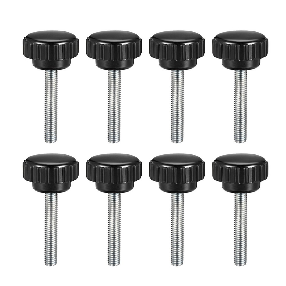 M5x30mm Male Thread Round Knurled Clamp Knobs Grip Thumb Screw on Type 8X