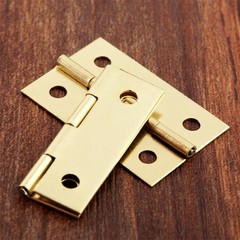 Vintage Gold Zinc Alloy Furniture Cabinets Decor Wooden Box Flat Hinges 10Pcs
