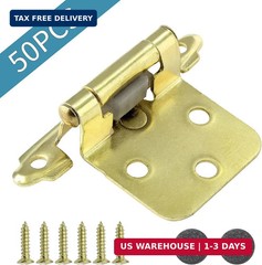 25 Pair (50 Pack) Cabinet Hinges, 1/2 Inch Overlay Cabinet Door Hinges
