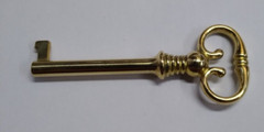 Universal Skeleton Furniture Cabinet Key Lock Polished Solid Brass 2-3/4″ Long