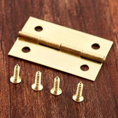 Vintage Gold Zinc Alloy Furniture Cabinets Decor Wooden Box Flat Hinges 10Pcs