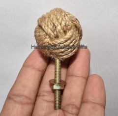 6 Knotty Door knobs – Nautical Drawer pulls – Jute Rope Drawer pulls