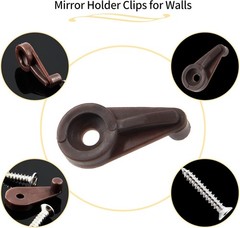 20 Pack Glass Window Clips Brown Retainer Clips, Glass Door Holder Cabinet Panel