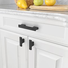 Cabinet 2 Inch (50MM) Single Hole Cabinet Pulls Knobs Matte Black 10 Pack