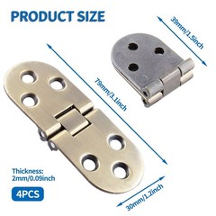 Auvotuis 4Pcs Heavy Duty Folding Table Hinges, Bronze Sewing Machine Flip Top…