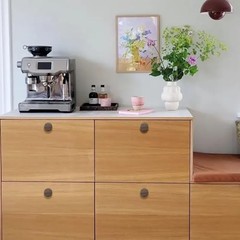 12 Pcs Wood Cabinet Knobs 1.57 Inch Round Flat Walnut Wooden Drawer Dresser