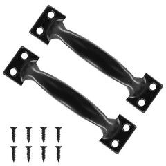 Unlorspy 2 PCS Gate Handle Pulls, 5″ Pulls in Black, Garage Door Pull Handle …
