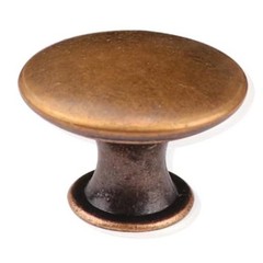 12 Packs Antique Copper Kitchen Cabinet Knobs 30mm/1.18″ Antique Red Copper