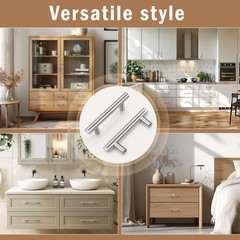 30 Pack Brushed Nickel Pulls 3 Inch Hole Center Drawer & Cabinet Handles
