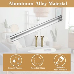 6Pcs Drawer Pulls, 6.3″(160mm) Hole Spacing 6.7″ l Kitchen Handles, Silver Tone