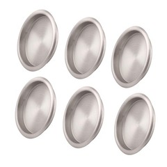 6 Pack Closet Door Finger Pull Satin Nickel- 2-1/8â€ round Sliding Finger Do…