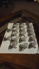 Lot of 20 Cabinet Handles Knobs Door Drawer Pulls With Bolts (Used)