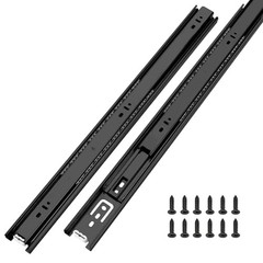 Full Extension Ball Bearing Drawer Slides 8 10 12 14 16 12 Inch Black-1 Pair
